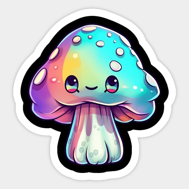 Cute Psychedelic Mushroom Sticker by HMMR-design